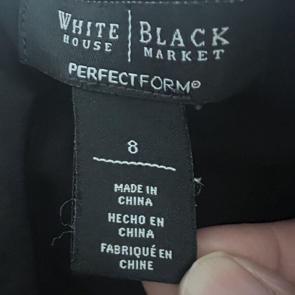 White House Black Market Skirt Womens 8 Black Perfect Form Pencil Lined Office - Picture 7 of 12